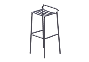 3D Chairs - High metallic stool - Bla Station &ndash; Straw O37