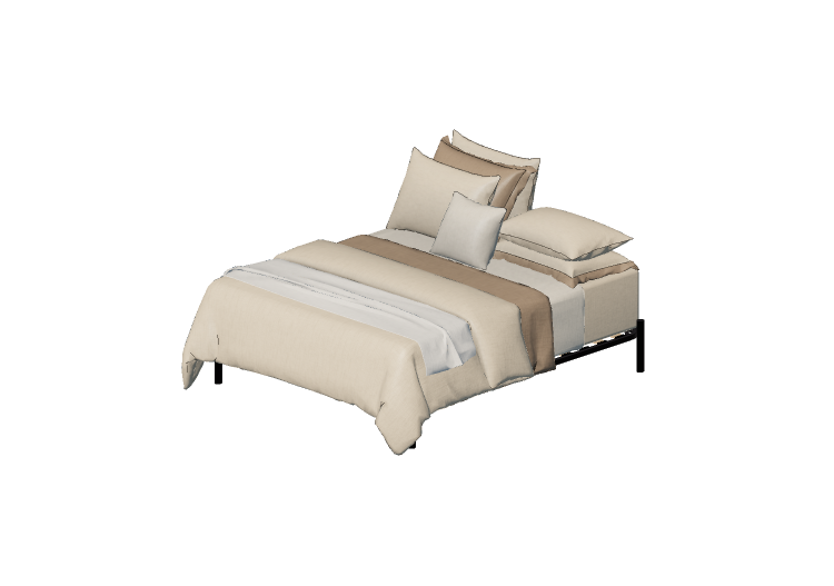 Camas y Mesitas de noche 3D - Cama matrimonial - By The Bed... Camas y Mesitas de noche 3D - Cama matrimonial - By The Bed...