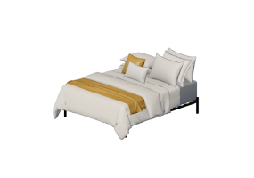 Beds and Side Cabinets 3D - Kingsize bed - By The Bed - Henge