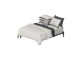 Beds and Side Cabinets 3D - Kingsize bed - By The Bed - The Carnegie Branco