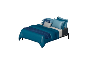 Beds and Side Cabinets 3D - Kingsize bed - By The Bed - Hudson