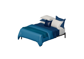 Beds and Side Cabinets 3D - Kingsize bed - By The Bed - The 325 Kent Azul