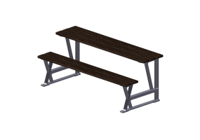 Panchine e Fioriere 3D - Panchina in legno per esterni - Byarums Bruk - Domino