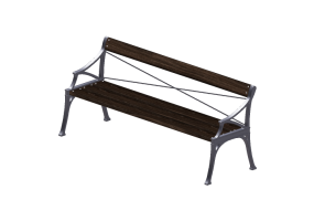 Benches and Planters 3D - Wooden bench for outside use - Byarums Bruk - Lessebo