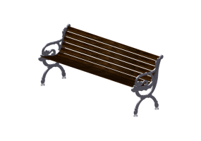 Benches and Planters 3D - Wooden bench for outside use - Byarums Bruk - Byarum