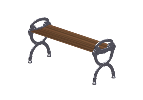 Bancos y Macetas 3D - Banco de madera para exteriores - Byarums Bruk - Byarum
