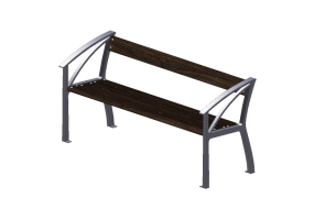 Benches and Planters 3D - Wooden bench for outside use - Byarums Bruk - Vasa