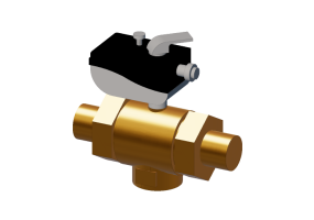 Motorized ball valve, two-way DN 40 (1 1/2") 24V