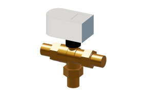 V&aacute;lvula de esfera de tr&ecirc;s vias desviadora motorizada DN 20 (3/4") Kv 3.9 - 24V 10s