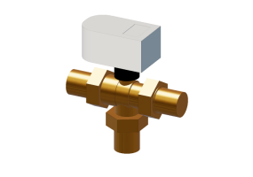V&aacute;lvula de esfera de tr&ecirc;s vias desviadora motorizada DN 25 (1") 230V 40s