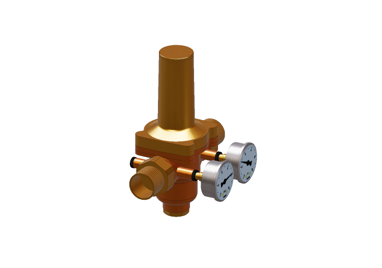 Reductor presión con doble manómetro DN 40 (1 1/2") M/M -... Reductor presión con doble manómetro DN 40 (1 1/2") M/M -...