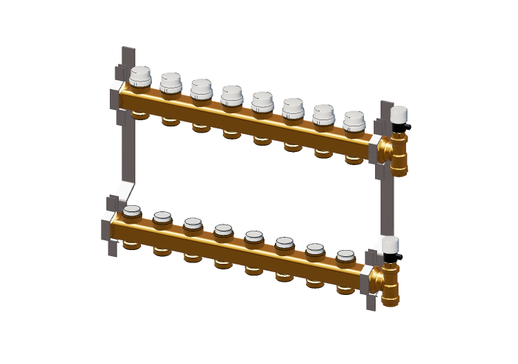Collecteur de distribution pour installations de chauffage... Collecteur de distribution pour installations de chauffage...