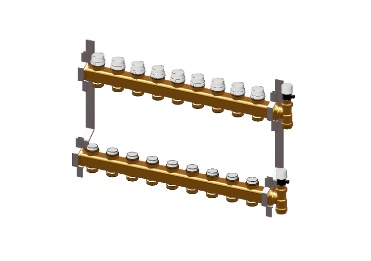 Collecteur de distribution pour installations de chauffage... Collecteur de distribution pour installations de chauffage...