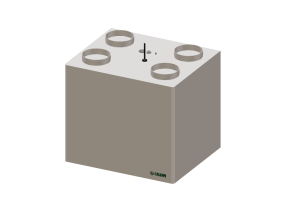 Unità di ventilazione meccanica verticale per installazione a parete 160mm