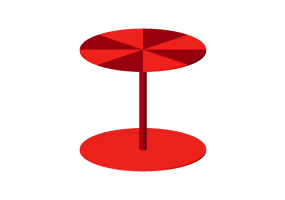 Tavoli 3D - Tavolino in plastica - Cappellini - Gong Circus - GG1C