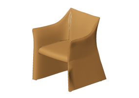 3D Chairs - Leather chair - Cappellini - Cap - CAP2CB