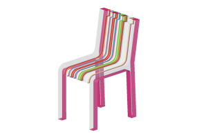 Cadeira 3D - Cadeira de pl&aacute;stico - Cappellini - Rainbow Chair - RC1
