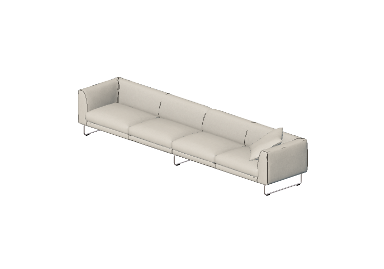 Sofás 3D - Sofá em tecido - Cappellini - Elan - EN8 -... Sofás 3D - Sofá em tecido - Cappellini - Elan - EN8 -...