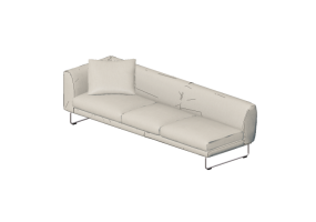 Sofás 3D - Sofá em tecido - Cappellini - Elan - EN13