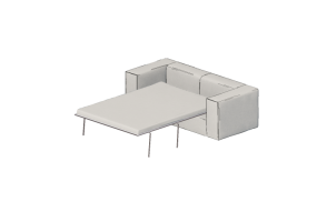 3D Sessel und Sofas - Stoff-Schlafsofa - Cappellini - Cuba 25 Sofa Bed - CUS10