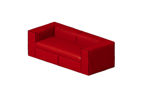 Divani 3D - Divano in tessuto - Cappellini - Cuba 25 - CUS2