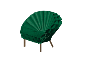 Sof&aacute;s 3D - Poltrona em tecido - Cappellini - Peacock - PCK1