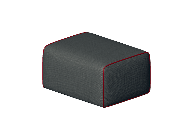 Chairs and Sofas 3D - Fabric lined Pouf - Cappellini -... Chairs and Sofas 3D - Fabric lined Pouf - Cappellini -...