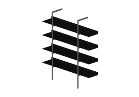 Librer&iacute;as y Contenedores 3D - Librer&iacute;a de madera - Cappellini - Aliante - ALI2