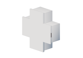 3D Bookshelves and Containers - Wooden container - Cappellini - Cross - PO9208B