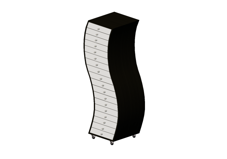 Librerías y Contenedores 3D - Cajonera de madera -... Librerías y Contenedores 3D - Cajonera de madera -...