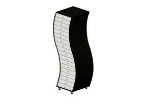 3D B&uuml;cherregal und Beh&auml;lter - Holzkommode - Cappellini - Progetti Compiuti - PC3
