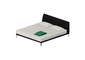 Beds and Side Cabinets 3D - Double Bed - Cappellini - Bed - B193