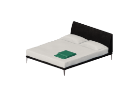 Beds and Side Cabinets 3D - Double Bed - Cappellini - Bed - NB170