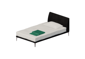 3D Betten und Nachttische - Einzelbett - Cappellini - Bed - NB120