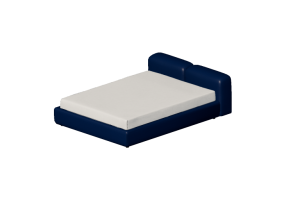 Camas y Mesitas de noche 3D - Cama de tela - Cappellini - Superoblong Bed - SB152