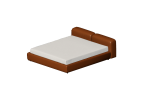 Beds and Side Cabinets 3D - Fabric lined Bed - Cappellini - Superoblong Bed - SB180
