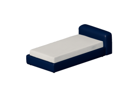 Beds and Side Cabinets 3D - Fabric lined Bed - Cappellini - Superoblong Bed - SB100