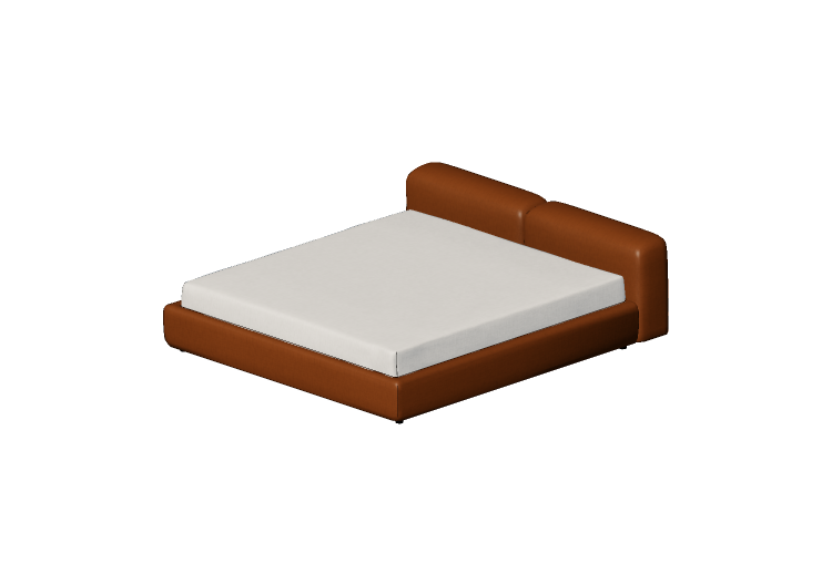 Camas y Mesitas de noche 3D - Cama de tela - Cappellini -... Camas y Mesitas de noche 3D - Cama de tela - Cappellini -...