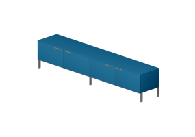 Armários 3D - Cômoda de madeira envernizada - Cappellini - Brest - B4AW4Q - B4AW4QB