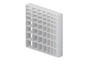 Arm&aacute;rios 3D - Estante de madeira - Cappellini - Bookshelf - PC7