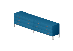 Armadi 3D - Cassettiera in legno laccato - Cappellini - Brest - B6CW6Q - B6CW6QB