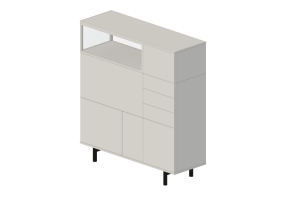 3D Furniture - Wood Cabinet - Cappellini - Easy - EAS3