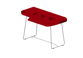 Escrivaninhas 3D - Mesa de madeira esmaltada - Cappellini - Loop - LP21