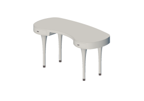 Escritorios 3D - Escritorio de madera lacada - Cappellini - Riga - MN51