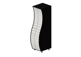 Biblioth&egrave;que 3D - Meuble en bois laqu&eacute; - Cappellini - Progetti Compiuti - PC6