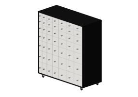 Bookshelves and Containers 3D - Lacquered wooden container - Cappellini - Progetti Compiuti - PC12