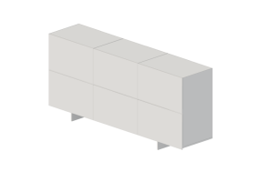 Librer&iacute;as y Contenedores 3D - Contenedor de madera lacada - Cappellini - Uni - UN8