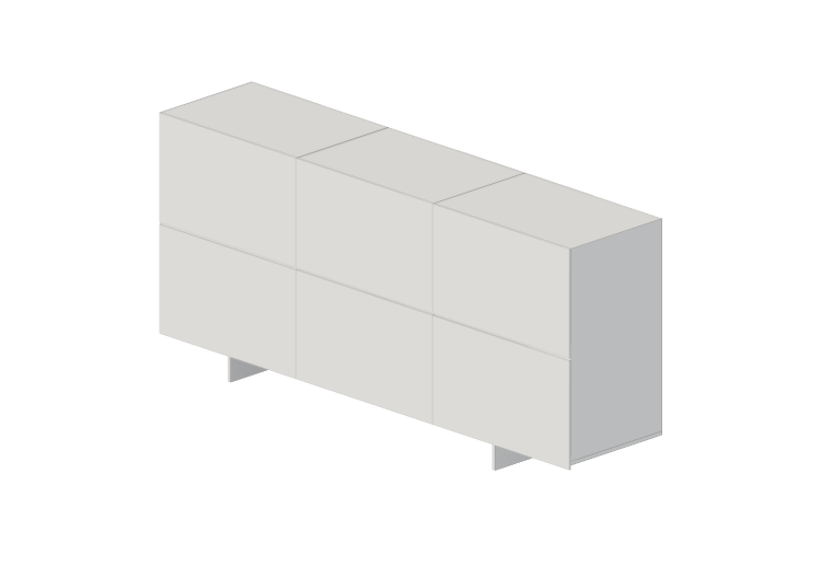 3D Bücherregal und Behälter - Sideboard aus lackiertem Holz... 3D Bücherregal und Behälter - Sideboard aus lackiertem Holz...