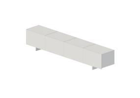 Librer&iacute;as y Contenedores 3D - Contenedor de madera lacada - Cappellini - Uni - UN6