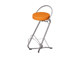 Chaises 3D - Tabouret en cuir - Cavaletti - Fun - 14016